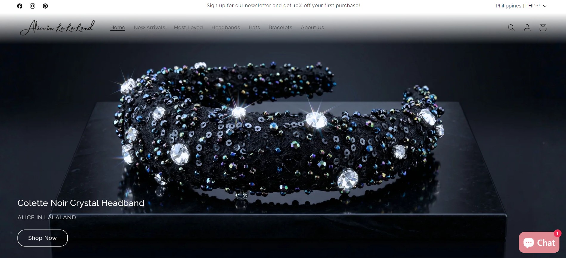 Alice in LaLaLand crystal headband